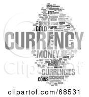 Royalty Free RF Clipart Illustration Of A Currency Word Collage Version 3 by MacX