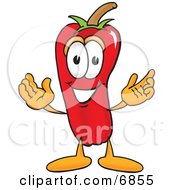 Clipart Picture Of A Chili Pepper Mascot Cartoon Character by Mascot Junction #COLLC6855-0015