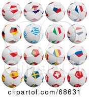 Poster, Art Print Of Digital Collage Of 3d European Soccer Ball