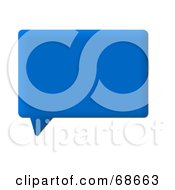 Royalty Free RF Clipart Illustration Of A Square Blue Chat Box Window