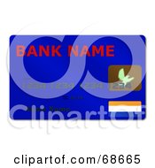 Royalty Free RF Clipart Illustration Of A Blue Credit Card