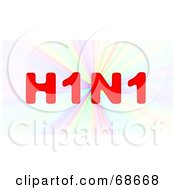 Poster, Art Print Of Red H1n1 On A Colorful Burst