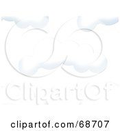 Royalty Free RF Clipart Illustration Of A White Background With Puffy Clouds