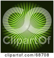 Poster, Art Print Of Black Background With A Bright Green Burst