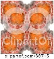 Royalty Free RF Clipart Illustration Of A Fractal Background Of Orange Red And Gray Colors Forming An X