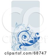 Royalty Free RF Clipart Illustration Of A Blue Floral Background With Vines Version 3