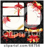 Royalty Free RF Clipart Illustration Of A Digital Collage Of Christmas Present Backgrounds Bows And Banners by OnFocusMedia