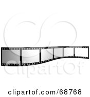 Poster, Art Print Of Blank Film Strip Standing Up Over White