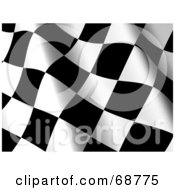Poster, Art Print Of 3d Wavy Racing Flag Background - Version 2