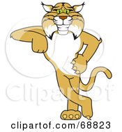 Royalty Free RF Clipart Illustration Of A Bobcat Character Leaning