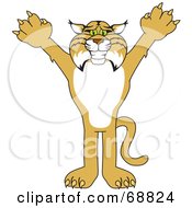 Poster, Art Print Of Bobcat Character Reaching Out
