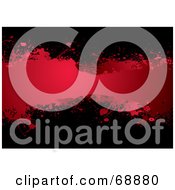 Royalty Free RF Clipart Illustration Of A Red And Black Blood Splatter Background Version 2