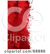 Poster, Art Print Of Red And White Blood Splatter Background - Version 4