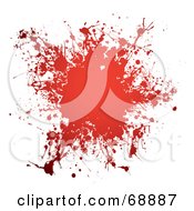 Poster, Art Print Of Red And White Blood Splatter Background - Version 3