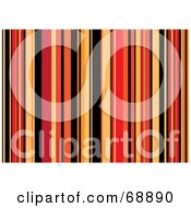 Royalty Free RF Clipart Illustration Of A Background Of Vertical Autumn Colored Stripes