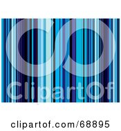 Royalty Free RF Clipart Illustration Of A Blue Background Of Vertical Stripes by michaeltravers