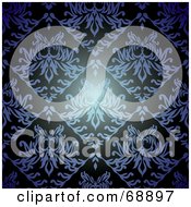 Poster, Art Print Of Dark Blue Floral Pattern Background