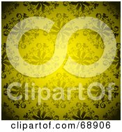 Poster, Art Print Of Yellow Floral Pattern Background