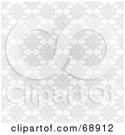 Poster, Art Print Of Gray Floral Pattern Background