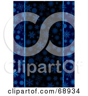 Poster, Art Print Of Dark Blue Christmas Background Of Snowflakes