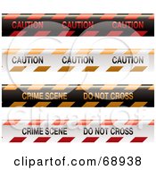 Poster, Art Print Of Digital Collage Of Red And Orange Caution Tapes