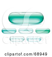 Royalty Free RF Clipart Illustration Of A Digital Collage Of Long Rounded Green Buttons