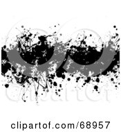 Royalty Free RF Clipart Illustration Of A Black And White Background Of An Ink Splatter Version 2