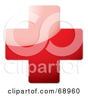 Royalty Free RF Clipart Illustration Of A Shiny 3d Red Cross by michaeltravers #COLLC68960-0111
