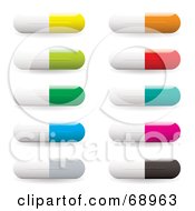 Poster, Art Print Of Digital Collage Of White And Colorful Pills