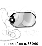 Royalty Free RF Clipart Illustration Of A Rounded Chrome Dog Tag