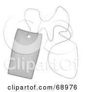 Royalty Free RF Clipart Illustration Of A Rectangular Chrome Dog Tag