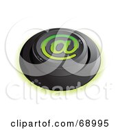 Poster, Art Print Of Black Push Button With An At Symbol
