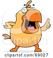 Royalty Free RF Clipart Illustration Of A Creative Chick Character With An Idea