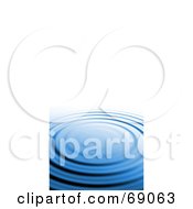 Royalty Free RF Clipart Illustration Of A Vertical Background Of Blue Rippling Water And Space