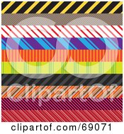 Poster, Art Print Of Background Of Colorful Varying Stripes