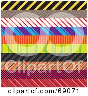 Royalty Free RF Clipart Illustration Of A Background Of Colorful Varying Stripes