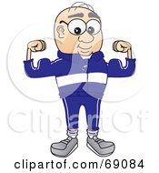 Royalty Free RF Clipart Illustration Of A Senior Man Character Flexing