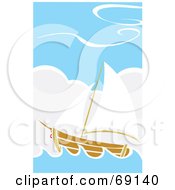 Poster, Art Print Of Sailing Ship In The Blue Sea