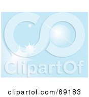 Royalty Free RF Clipart Illustration Of A Blue Saturn Planet Background With Bursts
