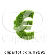 Poster, Art Print Of Grassy 3d Green Symbol Euro