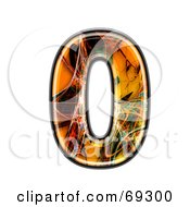 Royalty Free RF Clipart Illustration Of A Fiber Symbol Number 0 by chrisroll