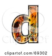 Royalty Free RF Clipart Illustration Of A Fiber Symbol Lowercase D by chrisroll