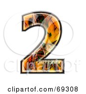 Royalty Free RF Clipart Illustration Of A Fiber Symbol Number 2 by chrisroll