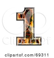 Royalty Free RF Clipart Illustration Of A Fiber Symbol Number 1