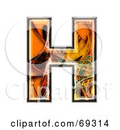 Royalty Free RF Clipart Illustration Of A Fiber Symbol Capital H by chrisroll