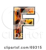 Royalty Free RF Clipart Illustration Of A Fiber Symbol Capital F by chrisroll