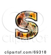 Royalty Free RF Clipart Illustration Of A Fiber Symbol Lowercase S by chrisroll