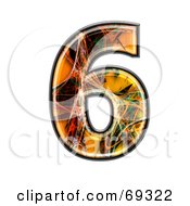 Royalty Free RF Clipart Illustration Of A Fiber Symbol Number 6 by chrisroll