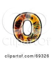 Royalty Free RF Clipart Illustration Of A Fiber Symbol Lowercase O by chrisroll