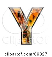 Royalty Free RF Clipart Illustration Of A Fiber Symbol Capital Y